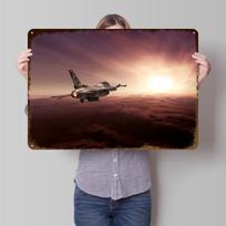 th Aggressor Squadron ( AGRS) F Printed Poster Customized Wall Art Retro Vintage Metal Tin Signs for Room Accessories Bar 20x30cm（7.8x11.8inch）