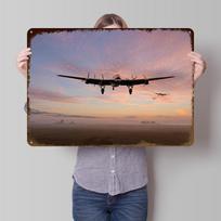 RAF Lancaster Bombers Come Home Tinplate Poster Customized Wall Art Retro Vintage Metal Signs for Fans Bar Accessories House 20x30cm（7.8x11.8inch）