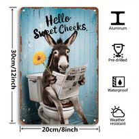 Vintažinis geležinis „Hello Sweetheart“ asiliuko metalinis ženklas Sienų dekoras Vidaus/Lauko naudojimui namams, miegamajam, valgomajam, barui, kavinei 20x30cm（7.8x11.8inch）