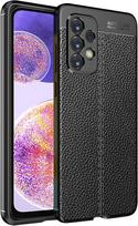 Etui Pokrowiec Do Samsung Galaxy A23 4G Czarne Solidne Plecki Ekoskóra