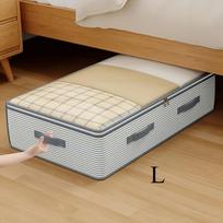 Heavy Duty Multi Layer Storage Organizer Bag with Clear Window for Closet and Under Bed Use L:50*40*15cm pilka