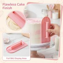 Scraper and Icing Smoother Set - Buttercream Spatula for Baking and One Size