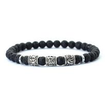 Men's 6mm Tiger Eye Lava and Howlite Beaded Bracelet Natural Stone Energy Wristband lava