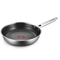 Kangbahe Korėtas Nelipnus 304 Nerūdijančio Plieno Keptuvas - Dvipusis Blynams ir Kepsniams 26cm Frying Pan black