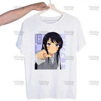 Mai Sakurajima Rascal Nesapnuoja Apie Kiškučio Mergaitę Unisex Marškinėliai Nauji O formos iškirptės Medvilniniai Marškinėliai Dizainerio Marškinėliai Viršūnės Marškinėliai S