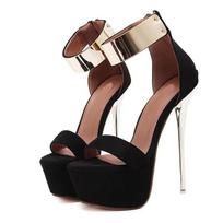 Fashion Liyke Designer Metal Ankle Cover Strap Women Sexy 16CM Sandals Platform High Heels Party Club Stripper Pole Dance Shoes Size 46 34 juoda