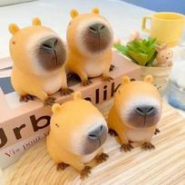 Adorable Capybara Desktop Ornament for Stress Relief Capybara Squeeze Toy - 2 Pieces