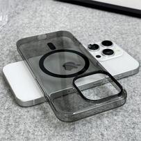 Originalus itin plonas Magsafe dėklas iPhone 17 15 14 16 Pro Max, magnetinis belaidis įkrovimas, skaidrus PC dangtelis For iphone16Plus juoda