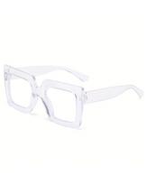 New Square Frame Glasses Women Anti Blue Light Protective Eyewear Fashion Oversized Street Style For Ladies 1PC