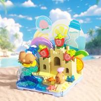 Capybara Camping Series Building Block Toy, Collectible Model, Desktop Decoration, Creative Children's Ornament, Holiday Gift
