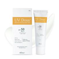 UV Doux Silikoninis Apsauginis nuo Saulės Gelis SPF 50 PA+++|Indijos Nr. 1 Dermatologų Rekomenduojamas Prekės ženklas|Testuota In vitro, In vivo|Apsauga nuo UVA/UVB, Be Benzeno| white