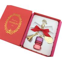 Available Burger Cookie Pendant Macaron Cake Keychain for Car and Bag 11*14*4cm Gift Box