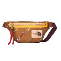 GUCCI Leather Fanny Pack Unisex Brown Yellow Gift Box Set (Basic Set + Original Box)