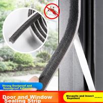 Door And Window Gap Sealing Strip, Plush Strip for Doors And Windows, Windproof, Dustproof, Warmth-Keeping, Soundproof Strip, 9*5mm*10 Meters, Gray