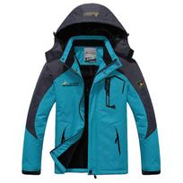 Vyriška žieminė striukė plius aksominė šilto vėjo parkas 6XL plius dydžio juoda žieminė striukė su gobtuvu. L ežero mėlyna spalva