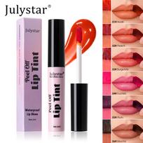 Julystar 6Pcs Peel Off Lip Tint Set-Long Lasting Waterproof Lip Stain Kit, 6 Colors Tear Glow Lip Gloss Combo, Smudge-Proof Lip Tattoo Makeup Gift Set 6pcs black