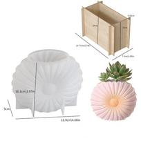 Plaster Crafts Silicone Sunflower Vase Mold Multi Purpose 3D DIY Craft Mold Creative Non-stick Plaster Mold Wedding Decorations