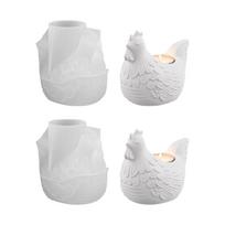 2Pcs Chick Figure Silicone Mold Easter Candle Silicone Mold For Epoxy Casting Tealight Holder Holiday Table Centerpieces 1