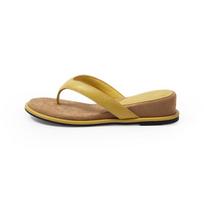 French Slope Heel Flip-Flops Women'S Summer Outer Wear Holiday Style Beach Sandals Flat Bottom Heightening Toe Sandals With Skirt 35 geltona