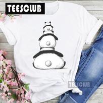 Cute Panda Black & White Personalized T-shirt Short-Sleeved round Neck Top for Men And Women Cartoon Bear Design Summer polyeste S