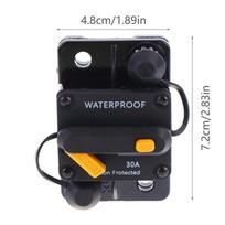 DC12V-48V Waterproof 30A-300A Circuit Breaker, Manual Reset Fuse Holder For Car Boat Marine RV Solar System 30A