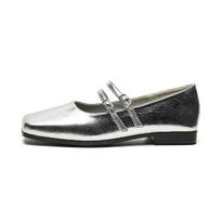 8393-1 Square-Toe Flat-Bottom Women'S Flat-Bottomed French One-Strap Mary Jane Soft-Soled Women'S Shoes 35 sidabras