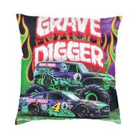 Vibrant Monster Jam Grave Digger Monster Truck Square Throw Pillow Case Home Decorative Printed Cushion Cover For Living Room Peach skin 18*18(CM)-1Pcs
