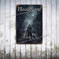 Bloodborne Video Game metal Decor Poster Vintage Tin Sign Metal Sign Decorative Plaque for Pub Bar Man Cave Club Wall Decoration 20x30cm（7.8x11.8inch）