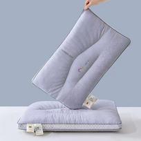 Chenille Cloud-Feel Neck Support Sleep Aid Pillow for Dorm and Home 48*74cm - Low Pillow 800g gray