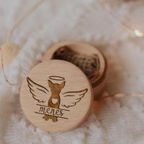 Wooden Carving Name Dog Print Pet Tooth Storage Box Cat and Dog Hair Commemorative Box Pet Supplies Lost Pet Commemorative Gift Name birth - death