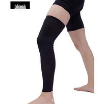 Professional Lycra Basketball Leg Sleeves with Knee Pads - Long Style Calf Protection for Running (Unisex) XXL juoda