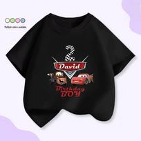 Kids' Cars-Themed McQueen Bucktooth T-Shirt - Cartoon Print Cotton Short Sleeve for Boys & Girls 110 cm