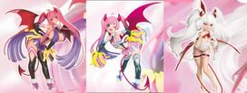 Mahjong Fight Girl Figure Mitsumoto Dia Cheerleader Mitsumoto Cocoa Cheerleader Grim Aloe Set Collection (Succubus Costume), (Succubus Costume),