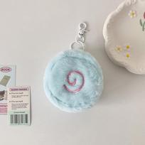 Small Fish Cake Creative Cake Bag Student Bluetooth Earphone Storage Bags Coin Purse High Appearance Level Backpack Hanging Bag mėlyna