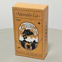 Adorable Cat Tarot Deck 10.3*6cm, 78 Cards Deck Black