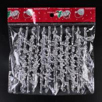 Creative Transparent Ice- Ornaments For Christmas Celebrations New Christmas Tree Decorations With Threaded Hanging Mechanism One Size