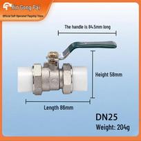 Xingongpai PPR Double Union Brass Ball Valve
