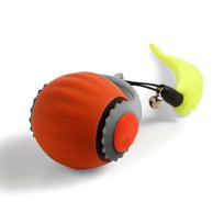 Smart Interactive Cat Ball Toy, Cat Entertainment Toy, Kitten Teaser, Electric Rolling Cat Toy with Synthetic Fiber Feathers 1pc oranžinė