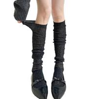 Women Thermal Ribbed Knitted Thigh High Socks Cotton Winter Leg Warmers Over The Knee Long Stockings Cold Climate Essential