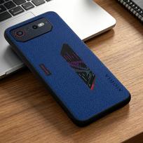 Phone Case: for Asus ROG Phone 6 7 8 9 Pro Case Stylish Elegant Business Style Durable Synthetic Leather Phone Case ROG Phone 6 tamsiai mėlyna spalva