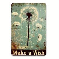 Floral Wish Dandelion Vintage D Tin Sign  Inspirational Iron Painting Wall Art xcm for Home Spa Indoor  Outdoor 20x30cm（7.8x11.8inch）