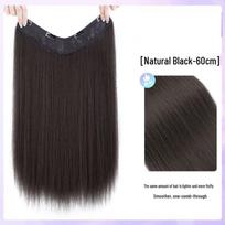 Wig Clip-in Fluffy Hair Volume Extension - Long Invisible Seamless Black Straight Hair