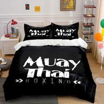 Muay Thai Boxing text.  Bedding sets Duvet cover sets Duvet covers Pillowcases(1* Duvet Cover 2* Pillowcases without duvet insert) 135x200cm