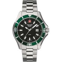 Swiss Alpine Military by Grovana Nautilus Black Dial Quartz 7040.1134 100M vyriškas laikrodis juoda