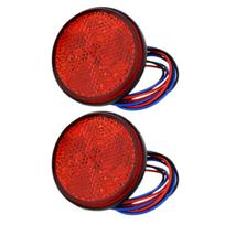 LED Atšvaitas Atšvaitas Apvalus Priekabos Šoninis Gabaritinis Žibintas Galinis Gabaritinis Žibintas Posūkio Žibintas Galinis Žibintas Raudonas Rinkinys iš 2 vnt. raudona