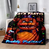 Horror Game F-FNAF Freddy Movie Flannel Blanket Soft Warm Throw Blanket for Bedroom Living Room Bed Travel Camping Picnic Gift 75x90cm