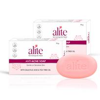 Alite Anti-Acne Soap with Tea Tree Oil, Salicylic Acid & Chlorhexidine | Anti-Bacterial Face & Body Soap for Pimples, Blackheads & Acne-Prone Skin |