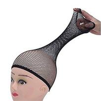 Paradise Stretchable Hair Net Wig Cap for Men, Women & Girls Free Size Set of 2 Black Nylon Wig Caps for Secure & Comfortable Wig Wearing