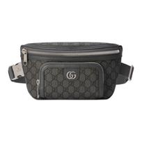 GUCCI Ophidia Canvas Fanny Pack Mens Gray Basic Set (Bag + Dustproof Bag) pilka