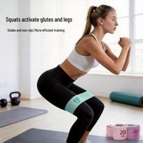 Knitted Yoga Resistance Band for Squats & Hip Lifts rožinė